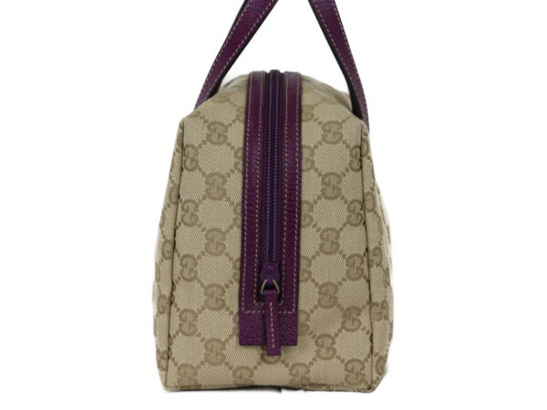 imgrc0075049806 Gucci Handbag Canvas Leather Beige Purple