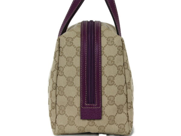 imgrc0075049807 Gucci Handbag Canvas Leather Beige Purple