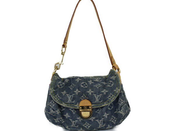 imgrc0075072996 Louis Vuitton Mini Pleaty Handbag Monogram Blue Denim