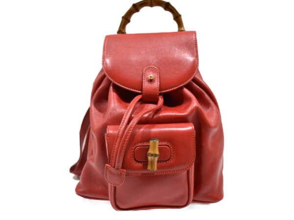 imgrc0075121728 Gucci Bamboo Backpack Leather Red