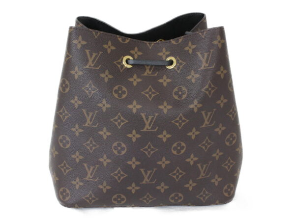 imgrc0075143494 Louis Vuitton Neonoe Monogram Calf Leather Drawstring Bag Black