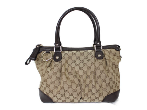 imgrc0075183905 Gucci Diamante 2WAY Bag Canvas Brown