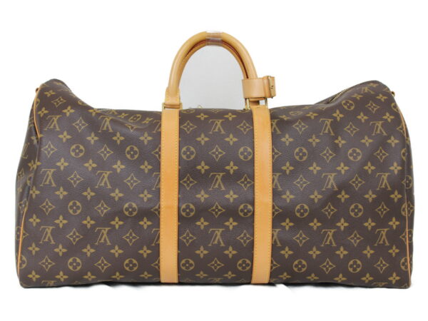 imgrc0075187091 Louis Vuitton Keepall Bandouliere 55 Travel Bag Monogram Canvas Brown