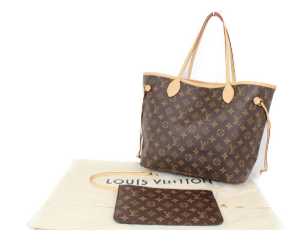 imgrc0075209204 Louis Vuitton Neverfull MM Monogram Tote Bag Brown