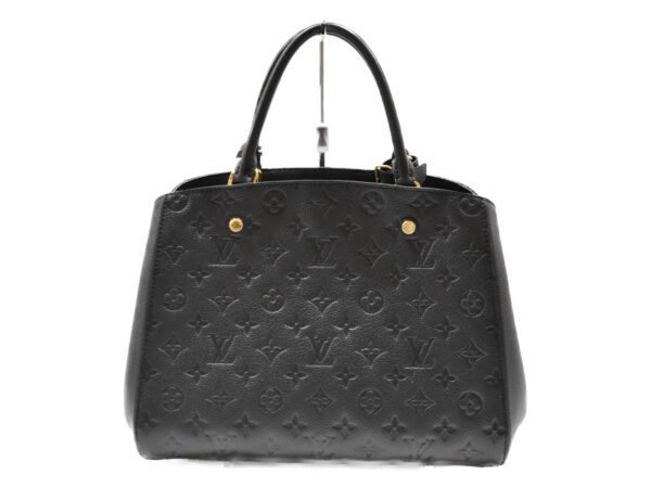 imgrc0075223678 Louis Vuitton Montaigne BB Handbag Empreinte Black