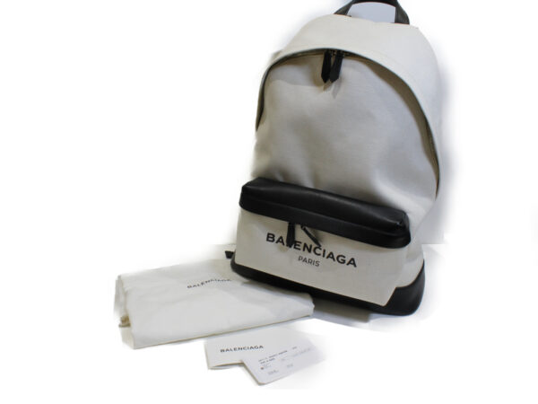 imgrc0075240929 Balenciaga Leather Backpack White Black