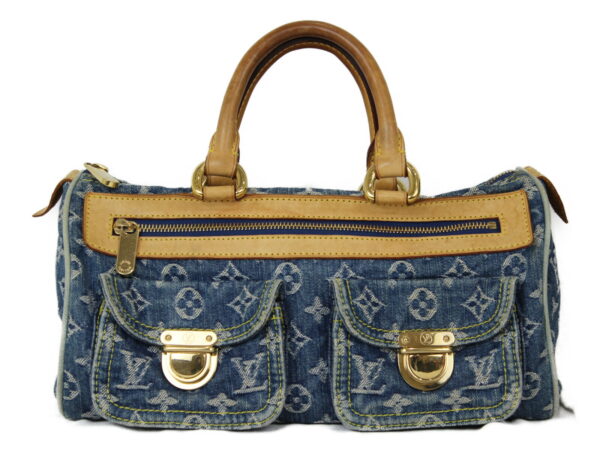 imgrc0075245154 Louis Vuitton Neo Speedy Handbag Monogram Denim Blue