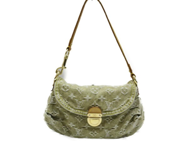 imgrc0075295017 Louis Vuitton Mini Pleaty Shoulder Bag Monogram Denim Khaki