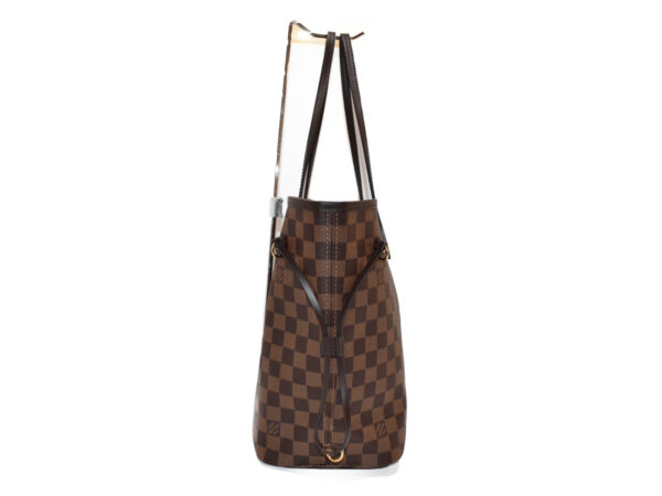 imgrc0075423268 Louis Vuitton Neverfull MM Damier Ebene Tote Bag Beige Red