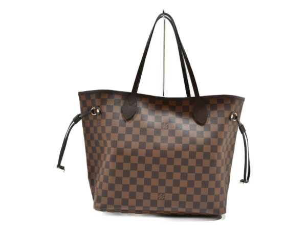 imgrc0075423313 Louis Vuitton Neverfull MM Damier Ebene Tote Bag Beige Red