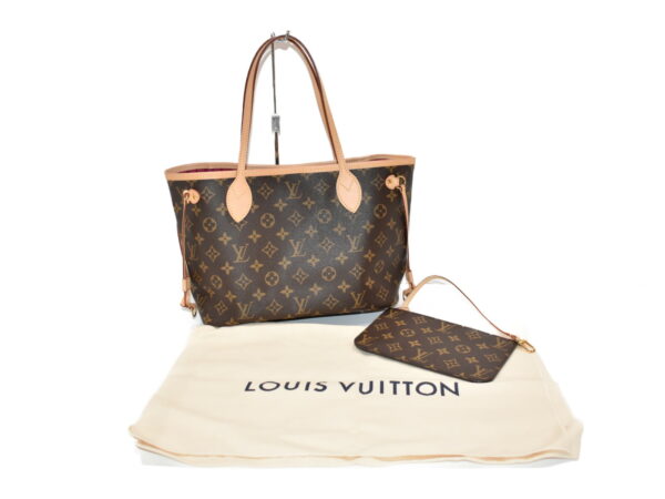 imgrc0075423327 Louis Vuitton Neverfull PM Tote Bag Monogram Brown Pink