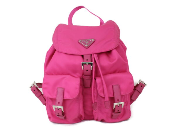 imgrc0075459701 Prada Nylon Mini Backpack Pink