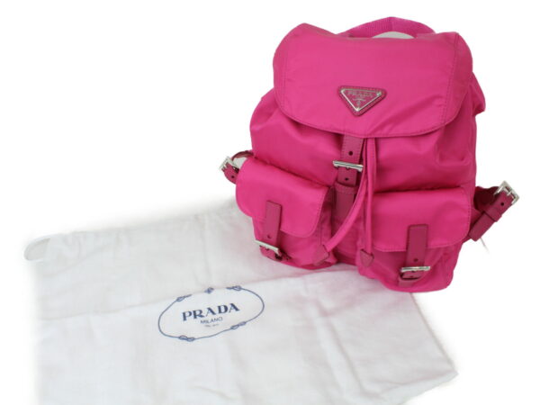 imgrc0075459713 Prada Nylon Mini Backpack Pink