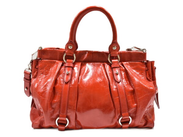 imgrc0075484399 Miu Miu 2WAY Shoulder Bag Crossbody Leather Wrinkled Red