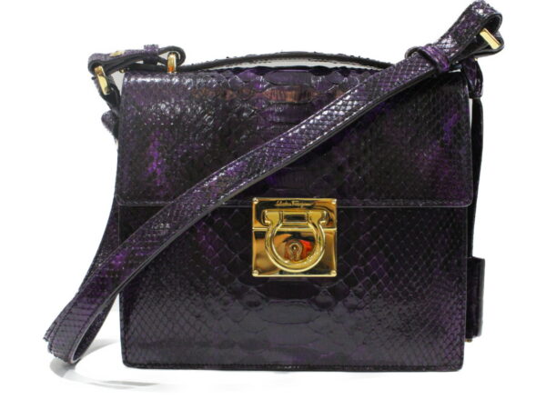 imgrc0075492311 Salvatore Ferragamo 2Way Handbag Python Purple