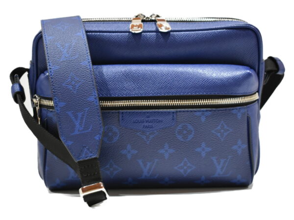 imgrc0075606145 Louis Vuitton Outdoor Messenger PM Shoulder Bag Taiga Monogram Cobalt Blue