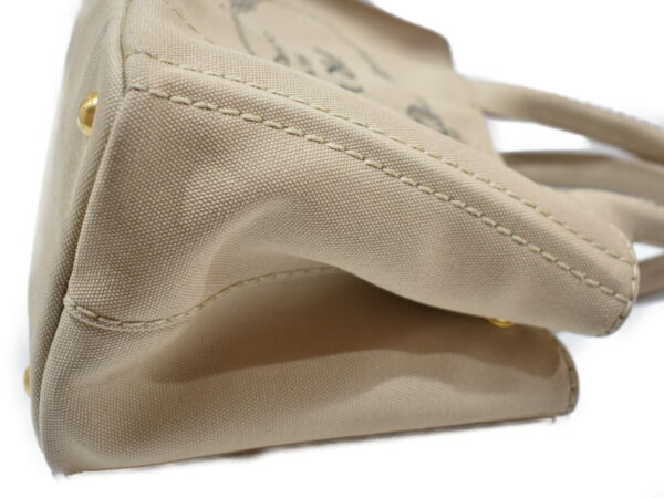 imgrc0075815550 Prada Kanapa Handbag Shoulder Bag Beige Canvas