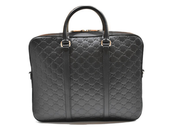 imgrc0075945155 Gucci Signature Briefcase Leather Black