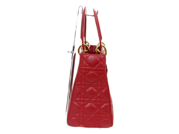 imgrc0076196460 Christian Dior Lady Dior Handbag Shoulder Bag Red