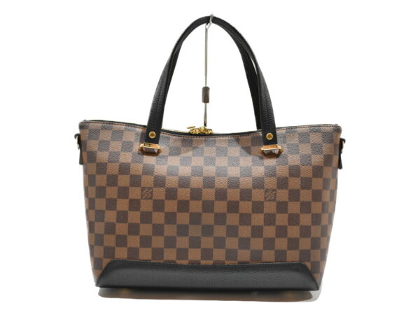 imgrc0076225583 Louis Vuitton Hyde Park Tote Bag Damier Ebene Black Brown