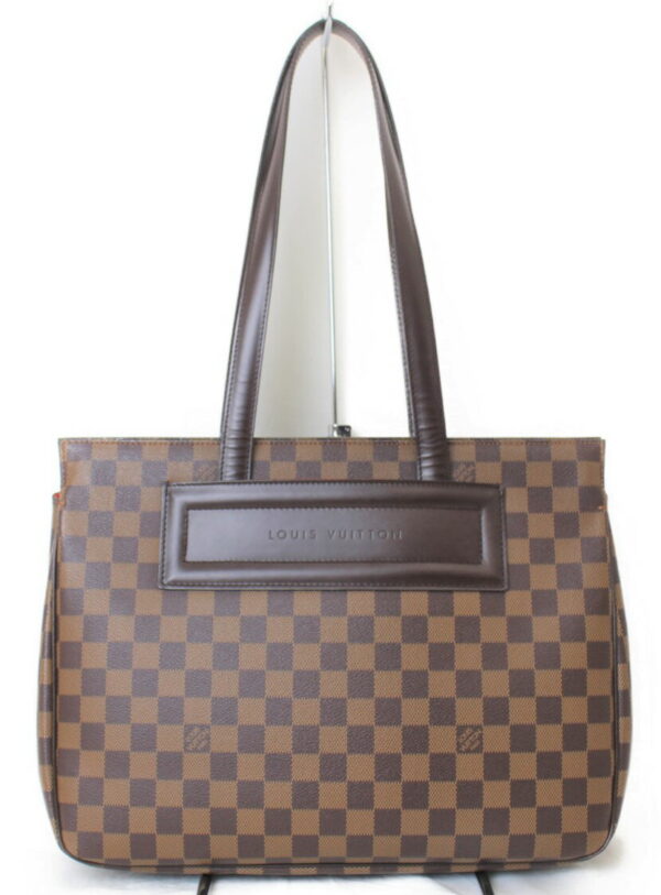 imgrc0076227839 Louis Vuitton Parioli PM Tote Bag Damier Ebene Brown x Orange