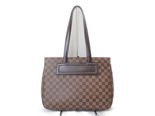 imgrc0076227840 Louis Vuitton Parioli PM Tote Bag Damier Ebene Brown x Orange