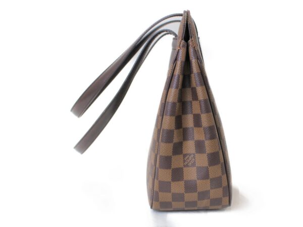 imgrc0076227841 Louis Vuitton Parioli PM Tote Bag Damier Ebene Brown x Orange