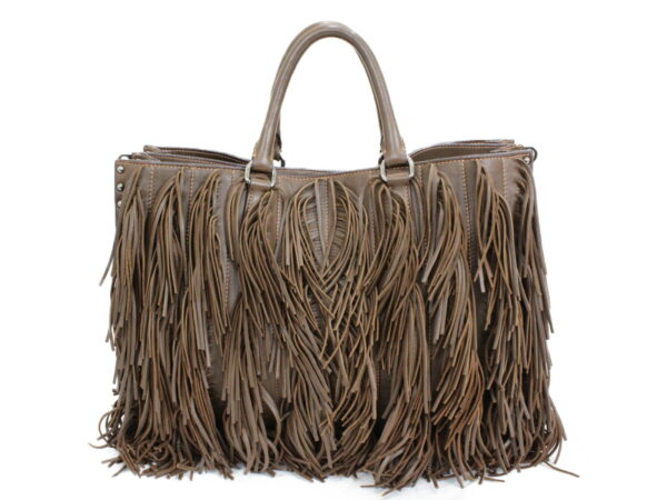 imgrc0076251853 Prada Fringe Handbag Leather 2WAY Bag Brown