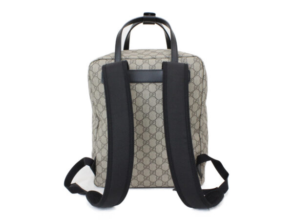 imgrc0076259737 Gucci GG Supreme Backpack Canvas Leather Black