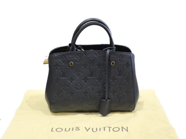 imgrc0076271060 Louis Vuitton Montaigne BB Handbag Empreinte Black