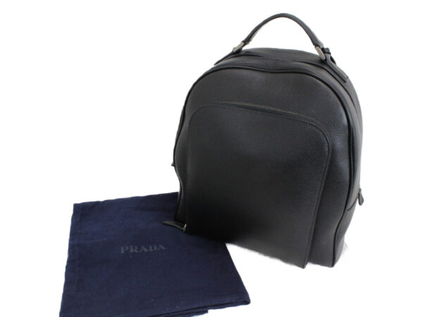 imgrc0076275824 Prada Leather Backpack Black