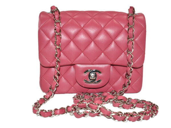 imgrc0076364734 Chanel Mini Flap Lambskin Shoulder Bag Pink