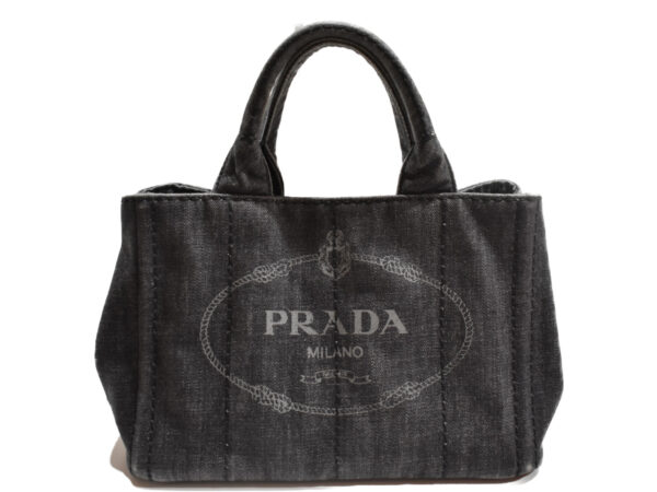 imgrc0076388003 Prada Kanapa Shoulder Bag Black Denim