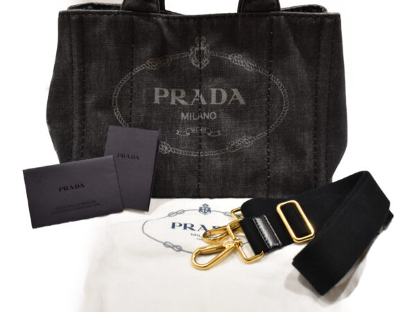 imgrc0076388013 Prada Kanapa Shoulder Bag Black Denim