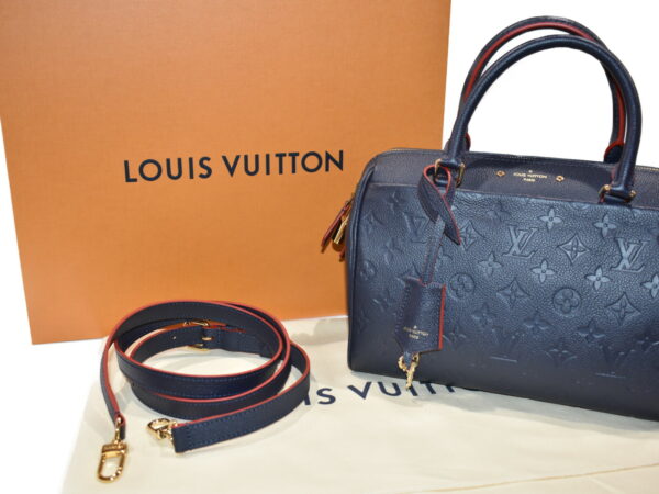 imgrc0076676587 Louis Vuitton Speedy Bandouliere 25 Empreinte Marine Rouge Blue