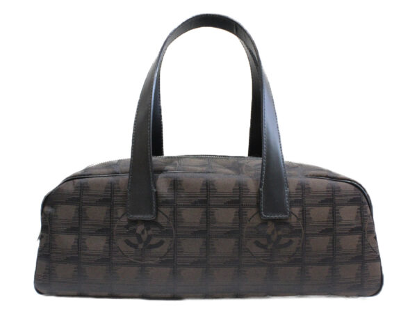 imgrc0076711796 Chanel Travel Line Handbag Brown Nylon