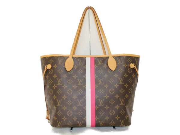 imgrc0076802120 Louis Vuitton Neverfull MM Monogram Pink Tote Bag Brown