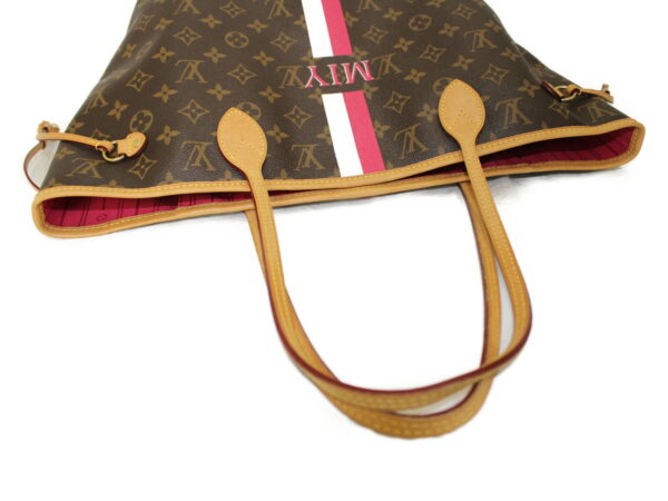 imgrc0076802124 Louis Vuitton Neverfull MM Monogram Pink Tote Bag Brown