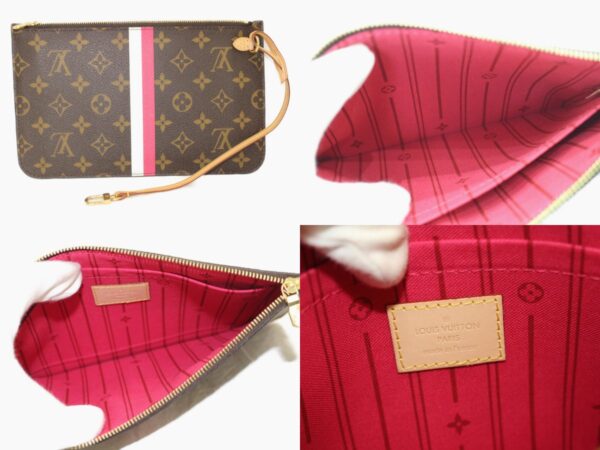 imgrc0076802128 Louis Vuitton Neverfull MM Monogram Pink Tote Bag Brown