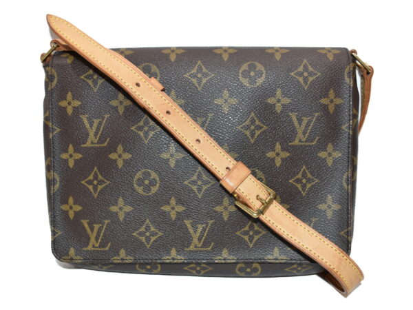 imgrc0076813696 Louis Vuitton Musette Tango Shoulder Bag Monogram Brown