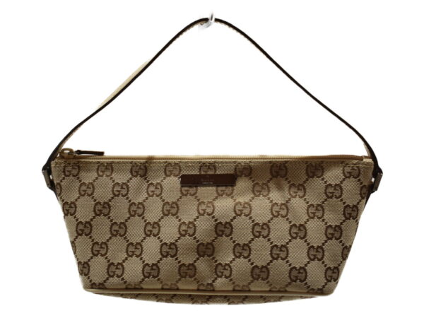 imgrc0076856682 Gucci GG Canvas Accessory Pouch Beige