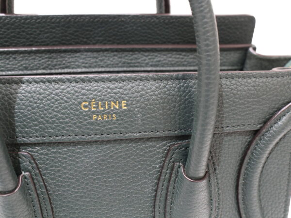 imgrc0076890764 Celine Luggage Nano Leather Shoulder Bag Green