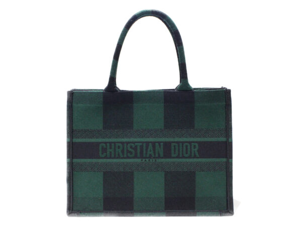 imgrc0076942017 Christian Dior Book Tote Green Black Canvas