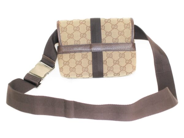 imgrc0076942447 Gucci GG Canvas Waist Pouch Beige Brown