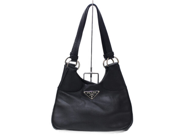 imgrc0076952908 Prada Shoulder Bag Leather Black