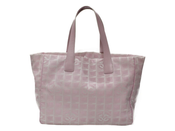 imgrc0076960349 Chanel Travel Line Tote Bag Pink Nylon