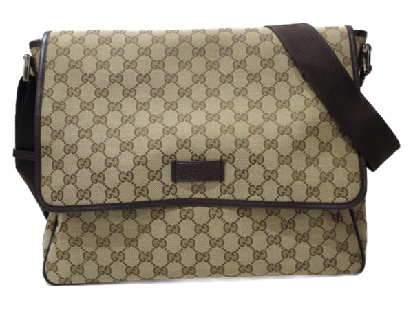 imgrc0076971739 Gucci GG Canvas Messenger Bag Canvas Brown