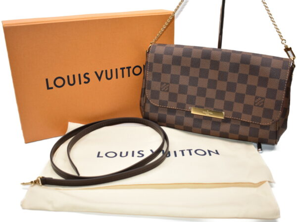 imgrc0077087236 Louis Vuitton Favorite MM Handbag Shoulder Bag Canvas Damier Brown