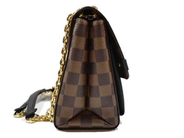 imgrc0077128574 Louis Vuitton Vavin PM Chain Bag Canvas Leather Damier Ebene Noir