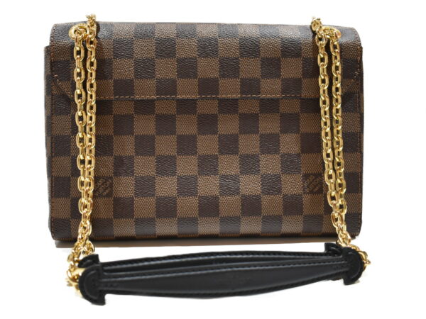 imgrc0077128575 Louis Vuitton Vavin PM Chain Bag Canvas Leather Damier Ebene Noir